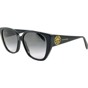 Alexander McQueen AM0284S Womens Sunglass 002 Black Gray Grad